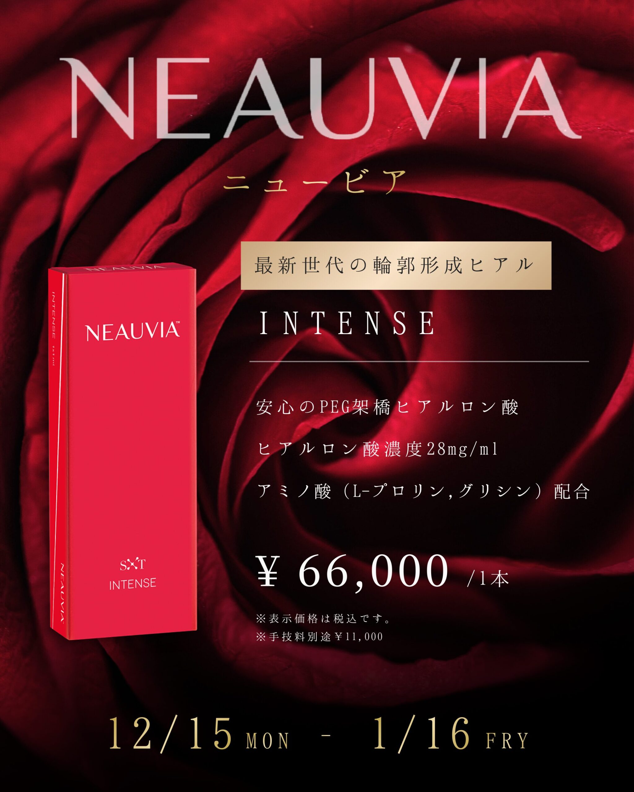 単独キャンペーン  12/15(月) – 1/16(金)