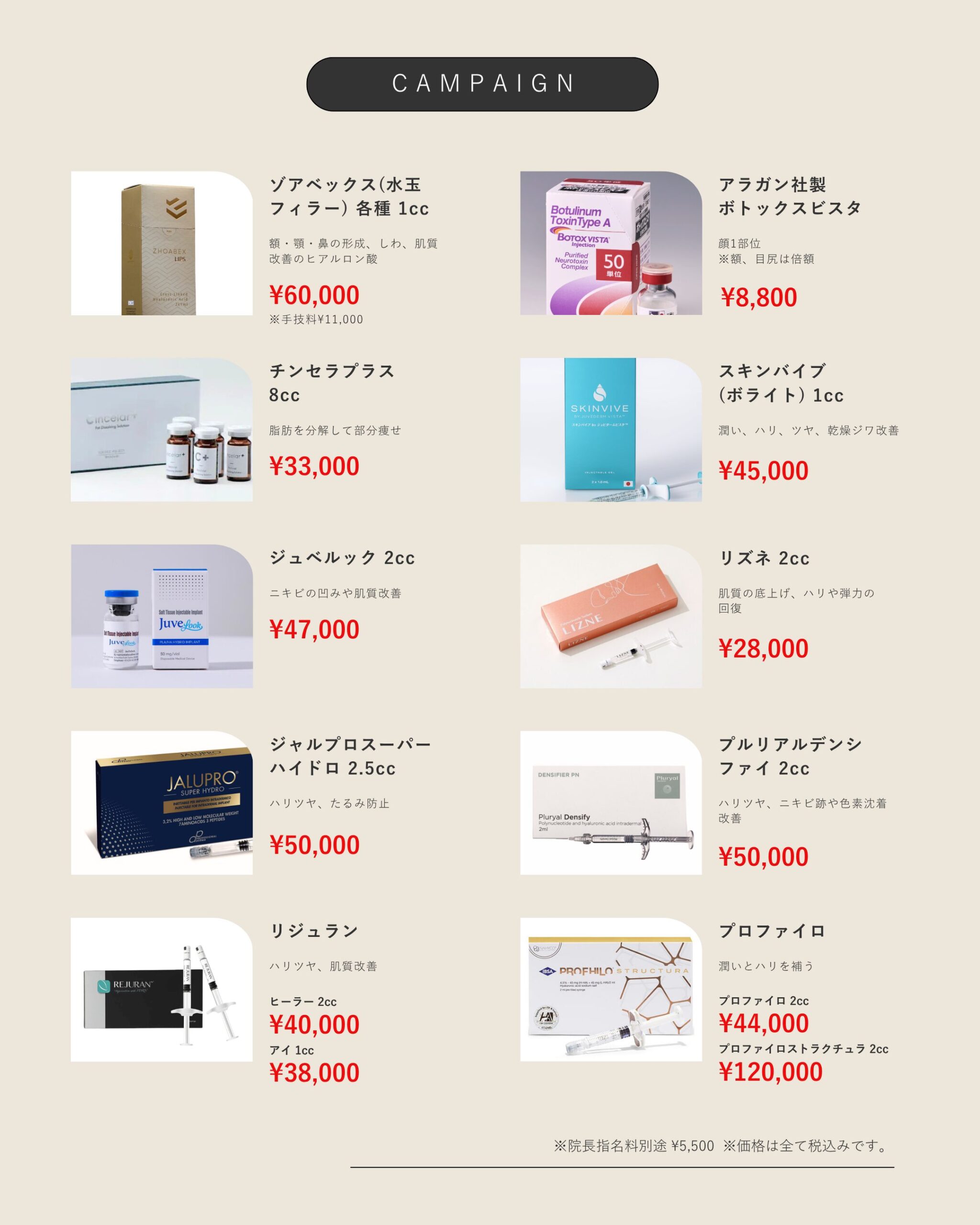 4月 注入系メニュー