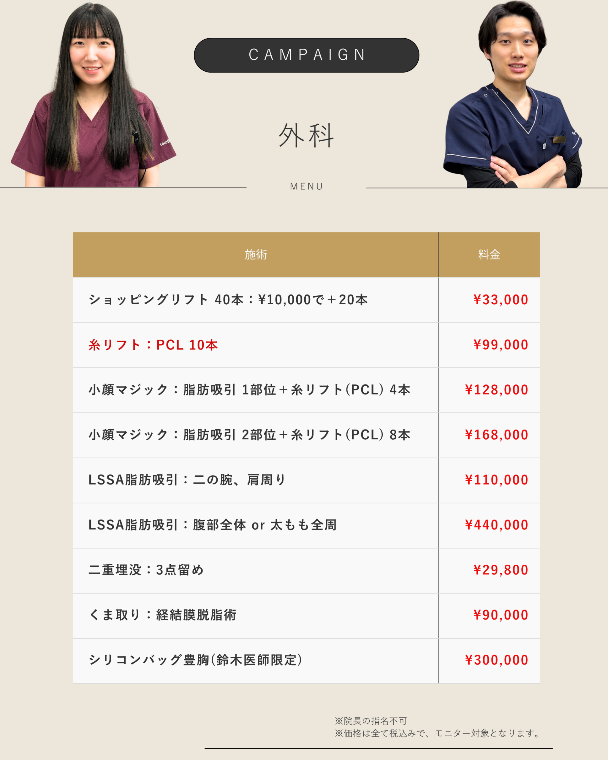 開院4周年｜9月 外科メニュー